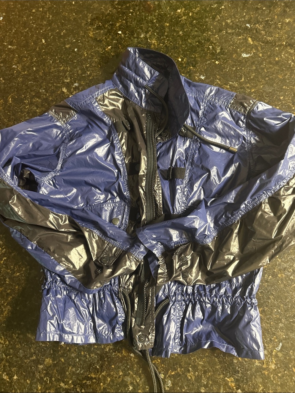 Women’s Small Current/Elliott Shiny Navy and Black Windbreaker Jacket